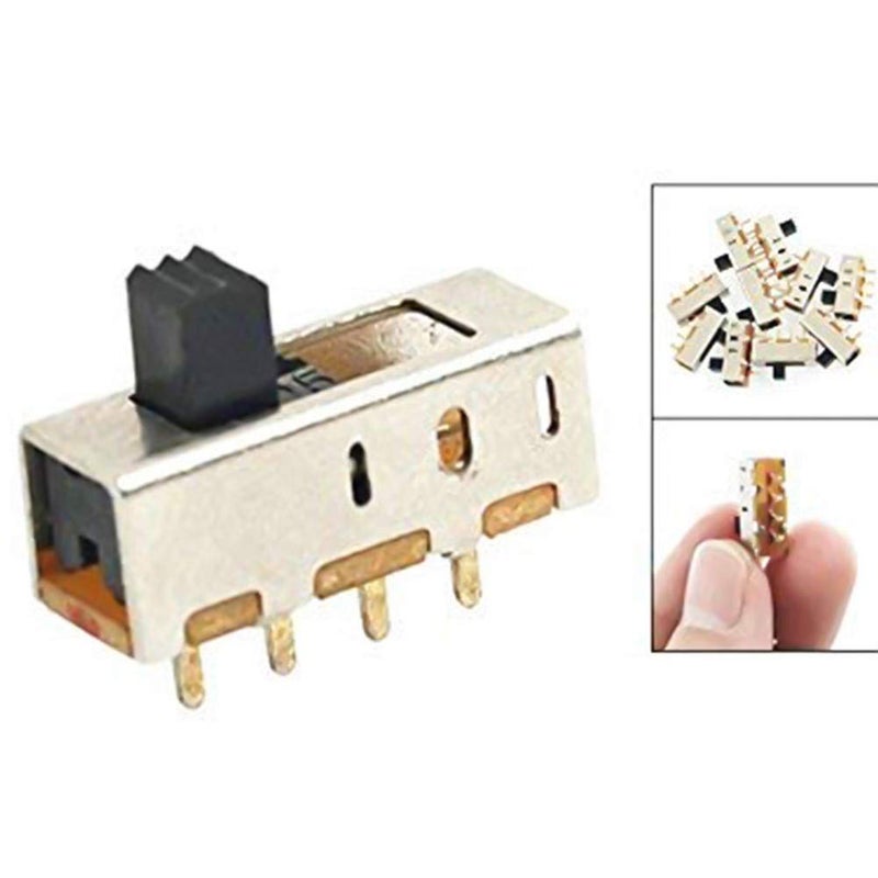 Yohii 40 Pcs DC 50V 0.5A 3 Position Vertical Slide Switch 4 Pin SS13F11 Solder Lug Pin- (G7.23) - Image 2